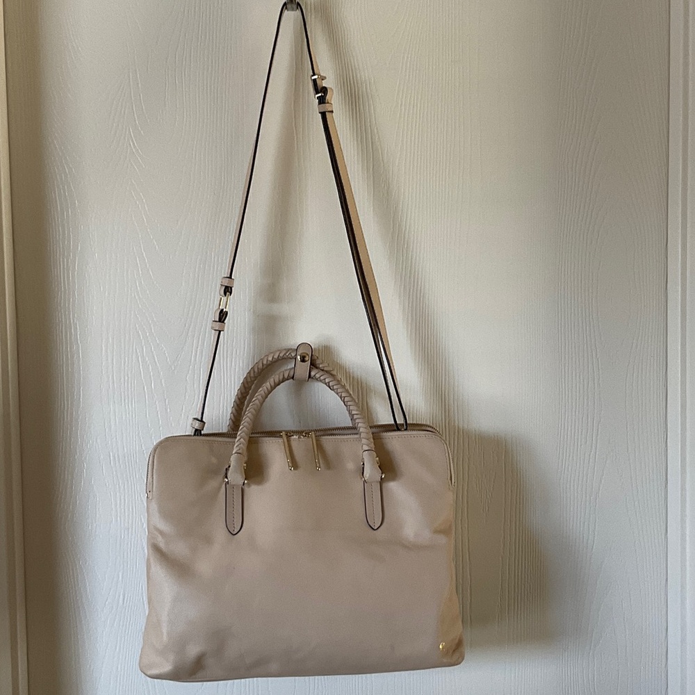 Elliott Luca Beige Leather Hand/Crossbody Bag